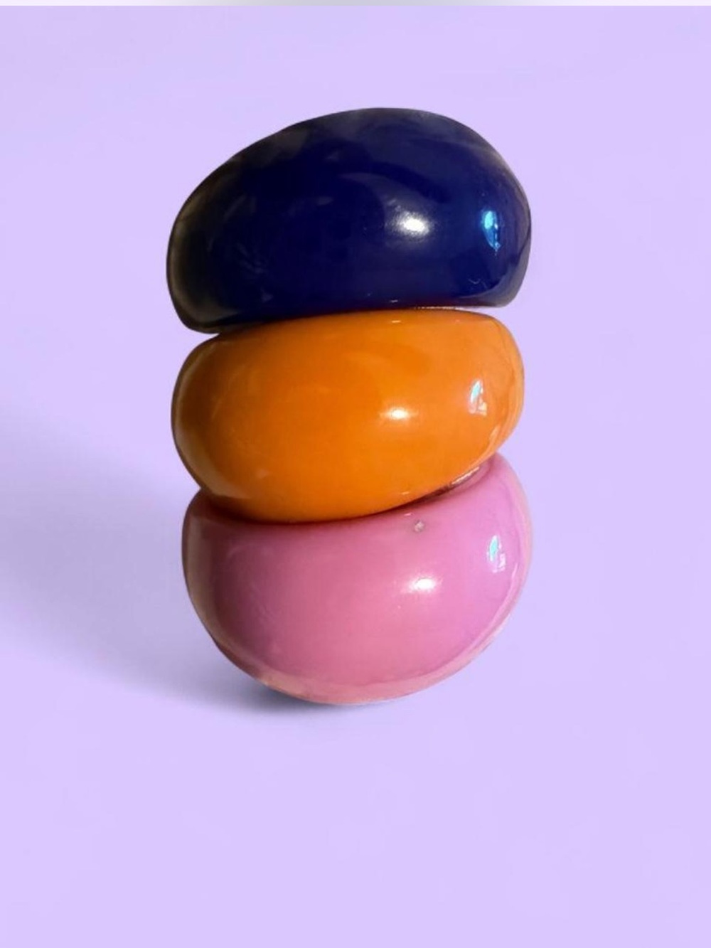 Colorful dome resin rings